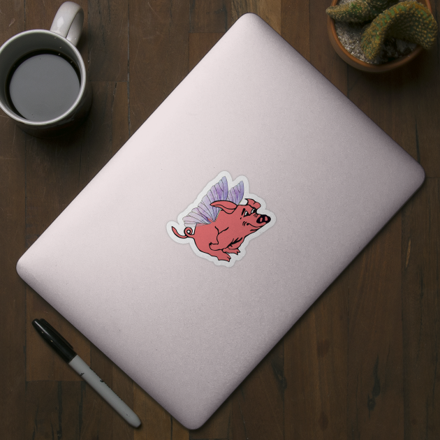 Pigs will fly funny cute by pickledpossums